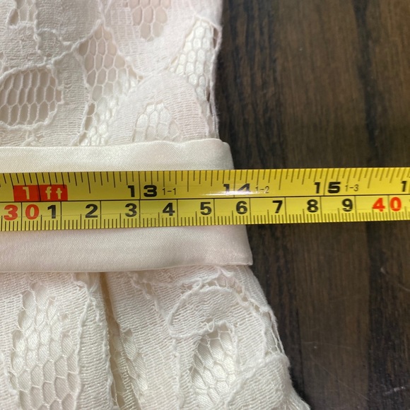 Dessy Collection ivory lace gown Sz 8 - Picture 9 of 10